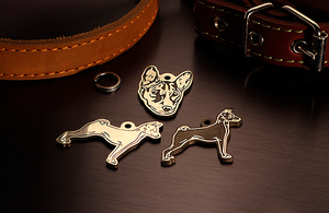 Dog tag with the image of Basenji breed