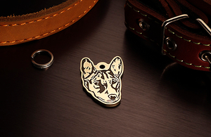 Dog tag with the image of Basenji breed