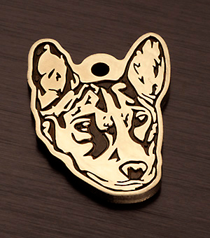 Dog tag with the image of Basenji breed